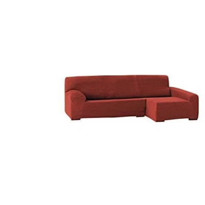 Image of Eysa 240 cm Polyester Acrylic Elastomer Left Teide Elastic Chaisse Longue, Orange