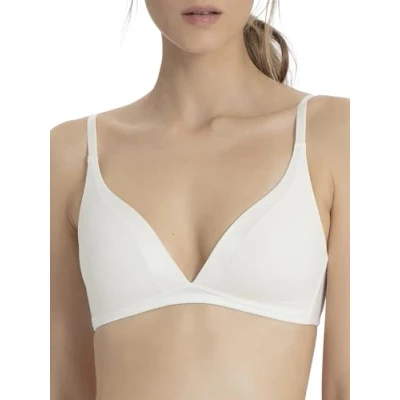 Image of CALIDA Women&#039;s Cate Triangle Bra, Opaque, Ivory (Alabaster Crème 911), 32A