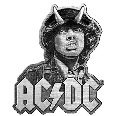 Image of rz AC/DC Angus &#039;Devil&#039; shaped Metal Pin Badge