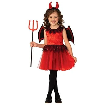 Image of Bristol Novelty 3015587 8000 DEVIL GIRL Costume, Red, Age 7 8 Years