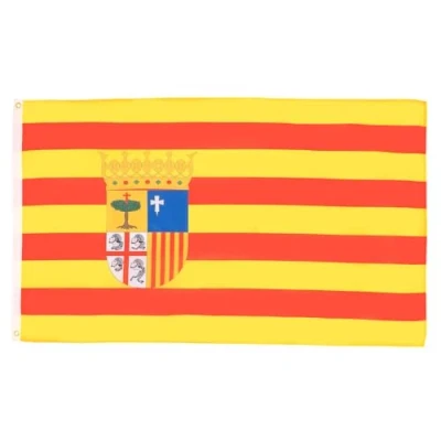 Image of AZ Flag Aragon 2x3 Ft 100D Polyester Spanish Region Of Banner with Two Metal Grommets Fade Resistant Vivid Colors 2&#039; x 3&#039; Feet 90x60 Cm