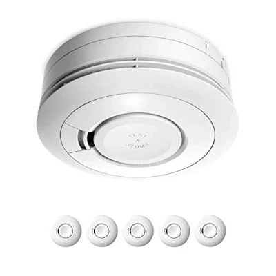 Image of Ei Electronics Ei650 10 Year Smoke Alarm, White, Pack of 10, 3F161, 3 voltsV