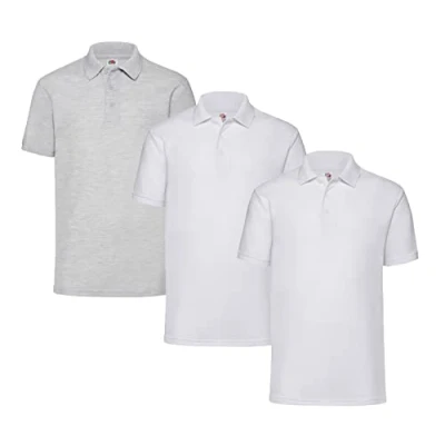 Image of Fruit of the Loom Men&#039;s Polo Shirt (Pack 3), 3XL