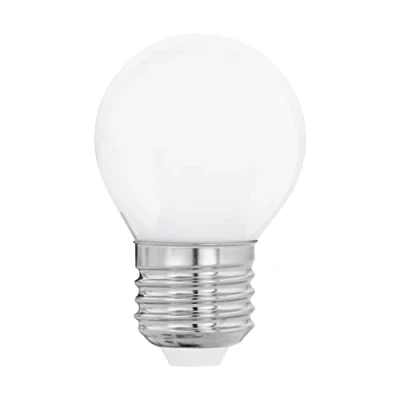 Image of EGLO LED light bulb Milky, opaque E27 Edison lamp, 12 watt (equivalent to 100 watt), 1521 lumen, warm white glow, 2700 Kelvin, A60, Ø 2.4&quot;