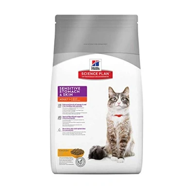 Image of Hill&#039;s Science Plan Feline Adult Sensitive Stomach &amp; Skin Chicken With Rice 5kg