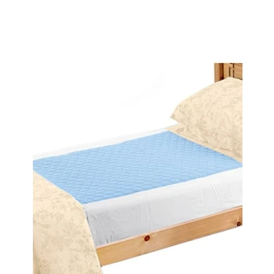 Image of Kylie Premium Bed Pads for Single Bed, Blue, 3 Litre (Eligible VAT Relief in The UK)