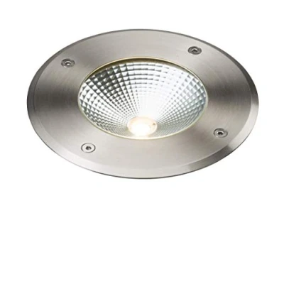 Image of KnightsBridge 230V IP65 9W LED Stainless Steel Recessed Ground Light 3000K