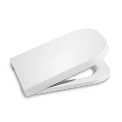 Image of Roca A80173200B Supralit Seat and Cover, Shock Drop, The Gap Square Compact, White