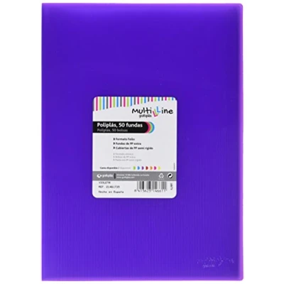 Image of grafoplas 1461735 50 Sleeves, Foolscap, Tapas PP Folder, Purple