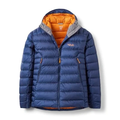 Image of Rab Men&#039;s Electron Pro Down Jacket for Climbing &amp; Mountaineering Deep Ink X Large