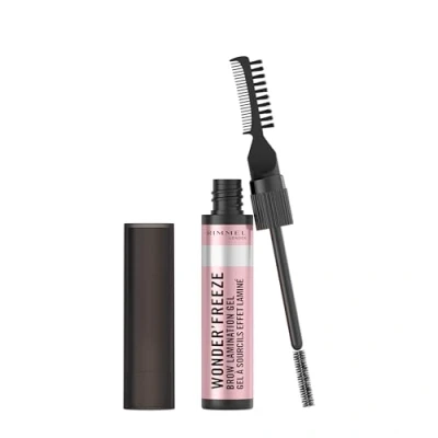 Image of Rimmel Wonder&#039;Freeze Brow Lamination Gel 001 Clear, Sculpt Shape Set Brows One, All Day Hold, Flake Free, Naturally Fluffy Looking Brows, Dual Comb and Brush, Smudge Proof, Cruelty Vegan