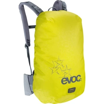 Image of EVOC RAINCOVER SLEEVE backpack rain cover for outdoor adventures, waterproof protective (flexible size adjustment through drawstring, reflective print, size: L) Colour: Sulphur Yellow