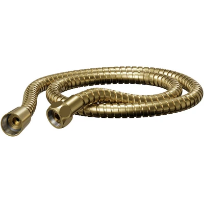 Image of Wholesale Domestic Colore Brushed Brass 1.5M Stainless Steel Flexible Shower Hose