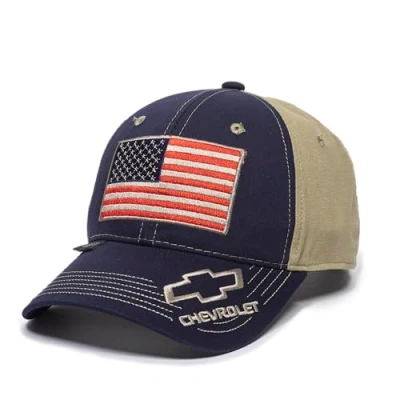 Image of Outdoor Cap Unisex Adult American Flag Truck