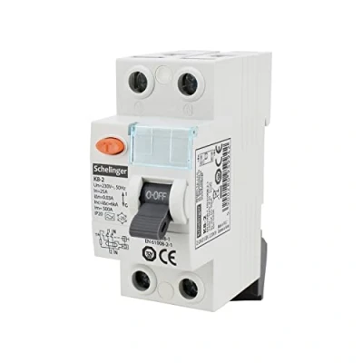 Image of Schelinger Type A 2 Pole / 4 30mA 25A 40A 63A Differential Circuit Breaker (2 25A)