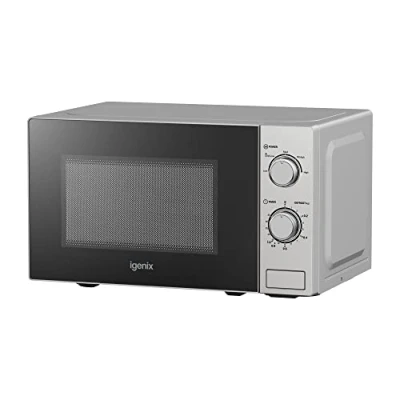Image of Igenix IGM0820SS Solo Manual Microwave, 5 Power Levels And Defrost Function, 35 Minute Timer, 800 W, 20 Litre, Stainless steel