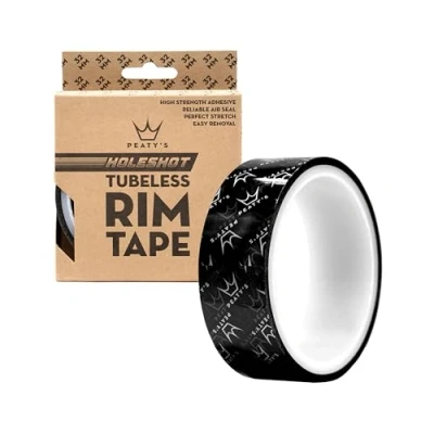 Image of Peaty’s Holeshot Tubeless Rim Tape 10m, High Strength Adhesive, Puncture Resistant, Air Tight Seal, Semi Transparent for MTB, Road, Gravel Bikes Easy Setup, Tensile 32mm