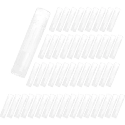 Image of Hoxin Empty LIP BALM Tubes Containers Clear Transparent Lipstick Contaioner With Cap 5ml