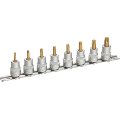 Image of HAZET 8802T/8H 240 mm Torx Profile Socket Set CVD Tin Coated