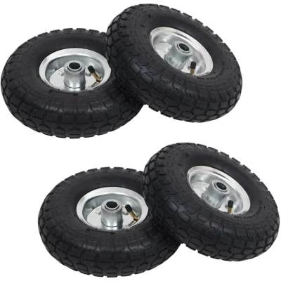 Image of vidaXL Sack Truck Wheels 4 pcs Rubber 4.10/3.50 (260x83)