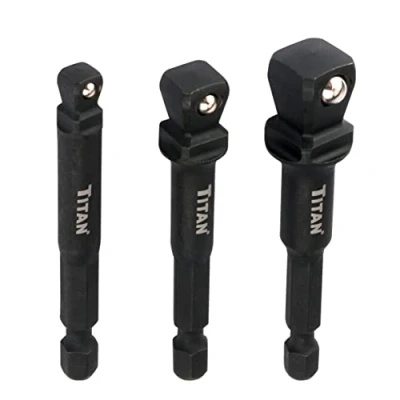 Image of Titan Impact Wobble Socket Adapter Set 1/4, 3/8 &amp; 1/2 Drive