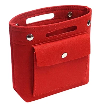 Image of Soyizom Purse Organiser Insert for Tote Bag, Bag In Bag,Mini Speedy Neverfull NeoNoe Noe BB,Red