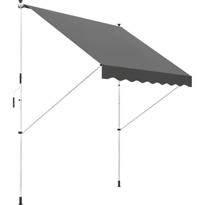Image of Outsunny 3 X 1.5m Patio Adjust Awning Floor To Ceiling Retractable Shade UV Protective840 183GY