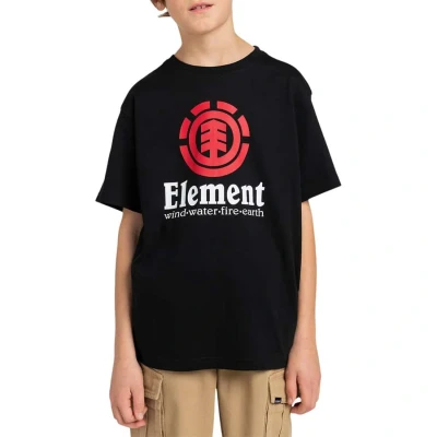 Image of Element Vertical TEES Print Tshirt for kids, Size: 14y, Flint black