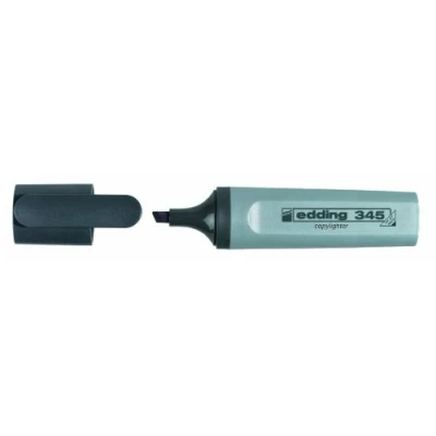 Image of Edding e 345 Highlighters Wedge Tip 2 5 mm Pack of 10 Grey