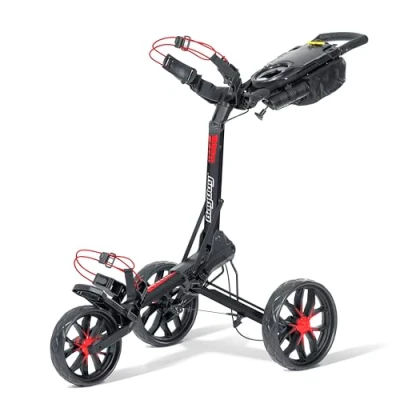 Image of Bag Boy Slimfold 3 Wheel Golf Push Cart, Ultra Slim Fold Size, Easy Two Step Open &amp; Close