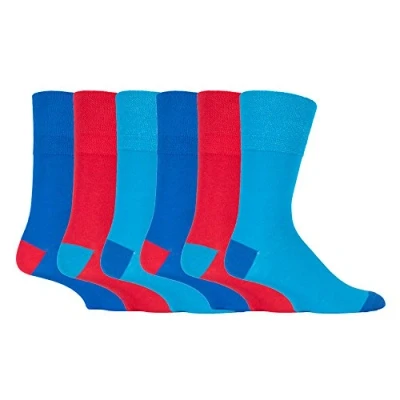 Image of 6 Pairs Mens Sockshop Classic Gentle Grip Socks Size 11 Uk, 39 45 Eur (MGG88)