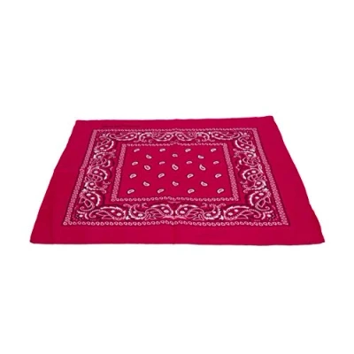 Image of Macahel Cotton Paisley Design Bandana (Fuchsia)