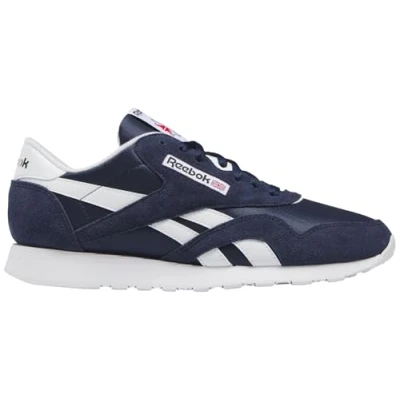 Image of Reebok Classic CL Trainers, Size: 10.5, Vector navy/footwear white Leather and textile