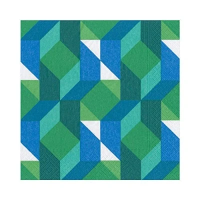 Image of Caspari Entertaining with Color Theory Napkin Luncheon Paper, Green, 16.5 x 3 cm