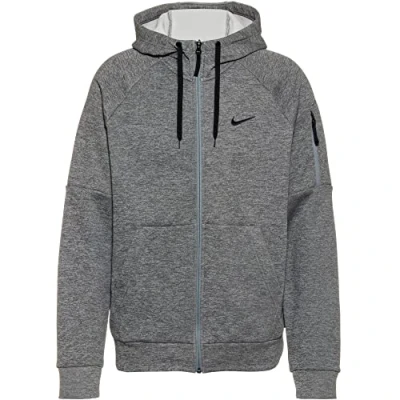 Image of Nike Performance Zipup sweatshirt, Men&#039;s, Size: XL, Dark grey heather/particle grey/black