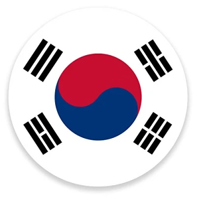 Image of 2 x 10cm South Korea Flag Vinyl Sticker Decal Laptop Travel Luggage Car #9145 (10cm Wide High)