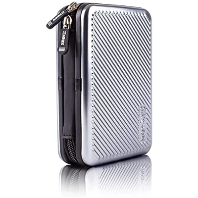 Image of Duronic Hard Drive Case HDC3 /SR, SILVER, Portable ALUMINIUM Storage Pouch for External Hardrive &amp; Cables, Lightweight Protective,Suitable Western Toshiba Buffalo Hitachi Seagate Samsung