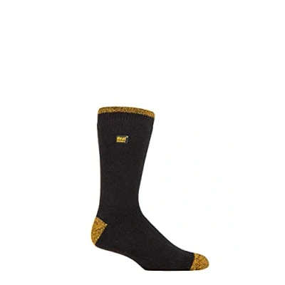 Image of Mens 1 Pair SOCKSHOP Heat Holders Workforce 1.6 TOG Lite Reinforced Heel and Toe Work Wear Socks Black 6 11