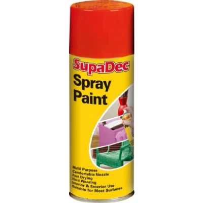 Image of 3 x SupaDec Spray Paint 400ml Bright Red