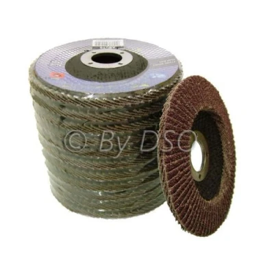 Image of Toolzone Trade Quality 115mm 4 1/2&quot;&quot; inch 80 Grit Sanding Flap Disc (10 pack) AB011