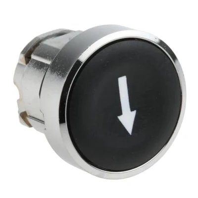 Image of Schneider Electric ZB4BA335, PB Head Flush Black Marked Arrow
