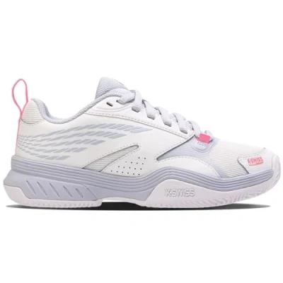 Image of K Swiss Performance Women&#039;s Speedex Padel Tennis Shoes, White/Arctic ICE/NEON Pink, 6 UK