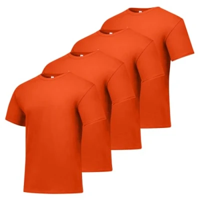 Image of Hanes Men&#039;s ComfortSoft T Shirt (Pack of 4),Orange,X Large