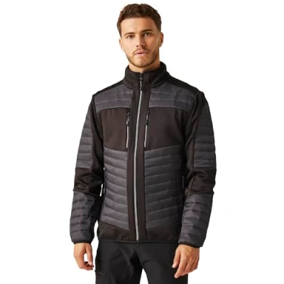 Image of Regatta Professional Men&#039;s E Volve Thermal Hybrid Jacket Ash Black, Size: XS