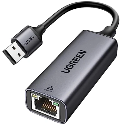 Image of UGREEN USB Ethernet Adapter, 3.0 to 1000Mbps Gigabit Network Aluminum RJ45 LAN Internet Adapter Driver Free Compatible with Switch, MacBook Pro 2022 2020 2018, XPS, TV Box, Steam Deck