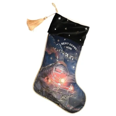 Image of Widdop Harry Potter Hogwarts Express Alumni Christmas Stocking For Presents 55cm Xmas Gifts Hanging Kids Gift Blue