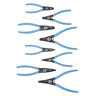 Image of GEDORE Circlip pliers set, 8 pc., Tool set for inner and outer circlips, Straight 90 angled, 1101 001