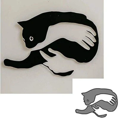 Image of Cutting Dies for Card Making, YunTrip Animal Cat Metal DIY Scrapbooking Album Embossing Photo Craft Paper Cards Decorative