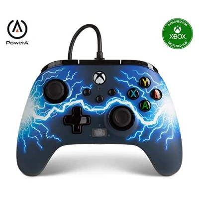 Image of PowerA Enhanced Wired Controller for Xbox Series XS, Video Game Controller, Gamepad X and S, Officially Licenced by Xbox, 2 Years Manufacturer Warranty Arc Lightning