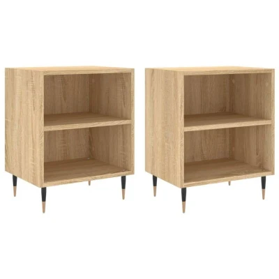 Image of vidaXL Bedside Cabinets 2 pcs Sonoma Oak 40x30x50 cm Engineered Wood